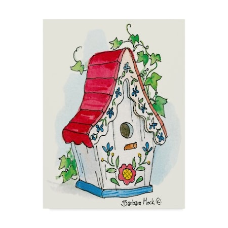Trademark Fine Art Barbara Mock 'Swiss Family Birdhouse' Canvas Art, 14x19 ALI39032-C1419GG